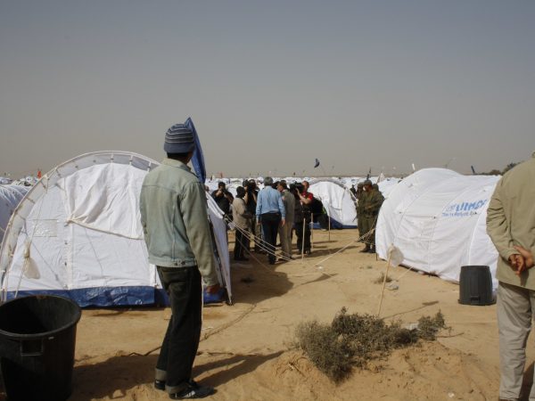 Transit camp for migrants near the Tunisian border with Libya (Photo: UK Department for International Development)
