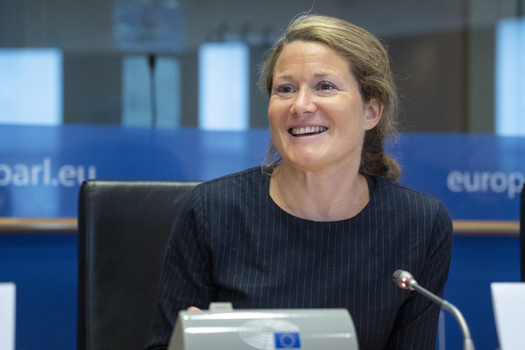 Anneleen Van Bossuyt at the IMCO Public Hearing '30th anniversary of the Single Market' in 2022. Attribution: © European Union, 1998 – 2025. Photo: Philippe Buissin/EP/European Union on Wikimedia Commons.
