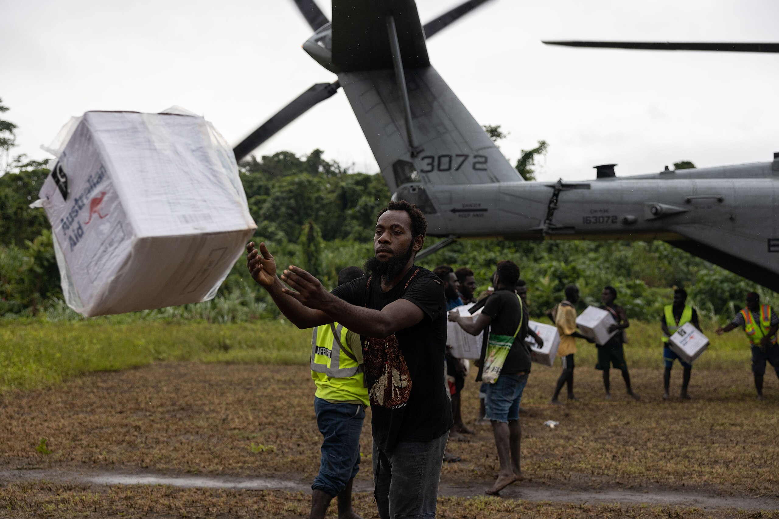 Disaster relief operation on Bougainville Island, Papua New Guinea, Aug. 13, 2023. Photo: U.S. Marine Corps photo by Lance Cpl. Bridgette Rodriguez on Wikimedia Commons.
