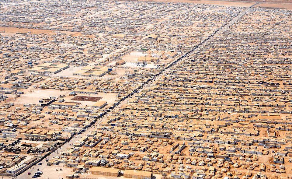 Za'atri camp in Jordan for Syrian refugees