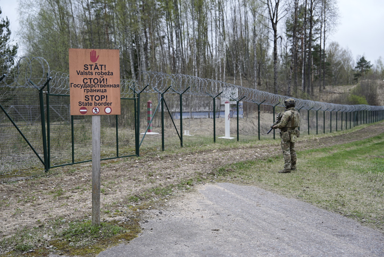 Daiga Mierina border visit, Latvia, 12 April 2024. Photo: Saeima / Flickr. CC BY-SA 2.0