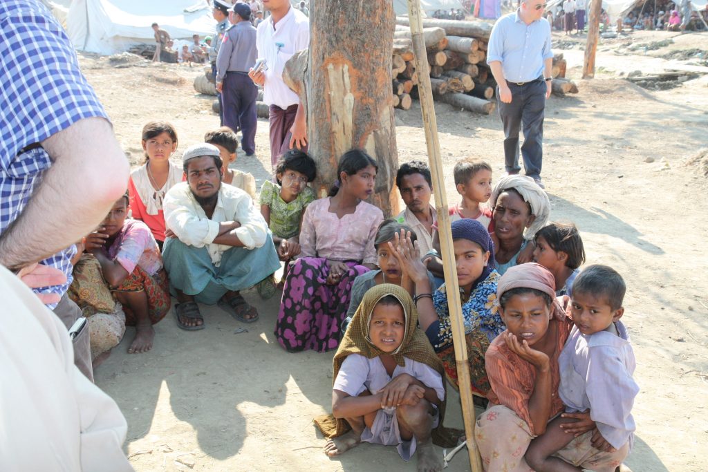 Displaced Rohingya people in Rakhine State, Myanmar. Photo source: Foreign, Commonwealth & Development Office / Flickr, CC BY-ND 2.0