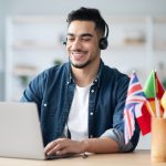 Arab,Guy,Student,Learning,Foreign,Language,Online