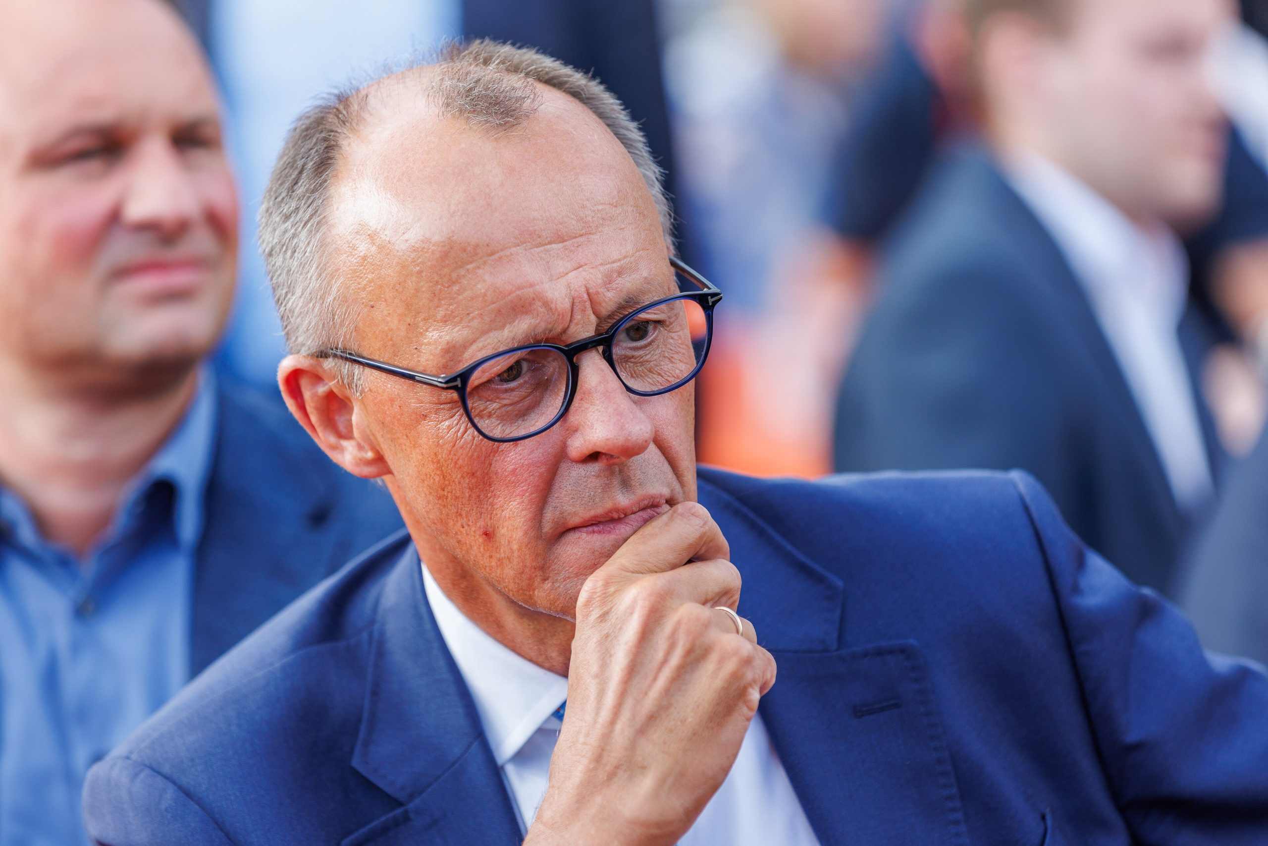 Chancellor Friedrich Merz at a CDU election campaign event in Erfurt, 2024. Friedrich Merz (CDU party chairman); portrait, individual shot. Photo source: Steffen Prößdorf / Wikimedia Commons, CC BY-SA 4.0