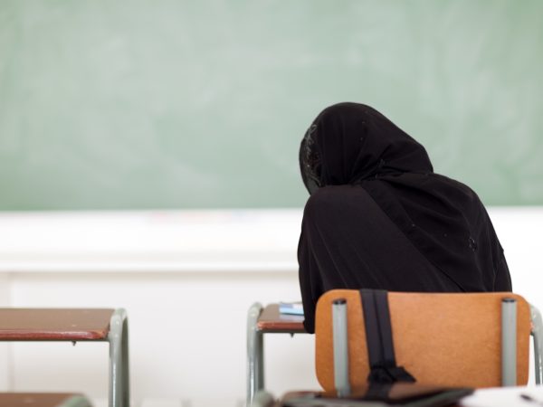 Arabian school girl in classroom. Source: michaeljung / AdobeStock.