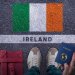 Ireland.,Traveler,Perspective,With,Bag,,Passport